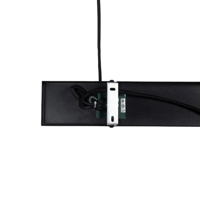 QAZQA Industrielle Hängelampe schwarz mit goldenen 2 Lichtern - Magnax