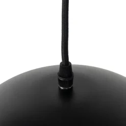 QAZQA Industrielle Hängelampe schwarz mit goldenen 3-Lichtern - Magnax