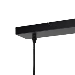 QAZQA Industrielle Hängelampe schwarz mit goldenen 3-Lichtern - Magnax