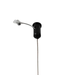 QAZQA Industrielle Hängelampe schwarz mit rundem 4-Licht-Rack - Cage Rack