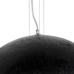 QAZQA Industrielle Hängelampe schwarz mit Gold 50 cm - Magna