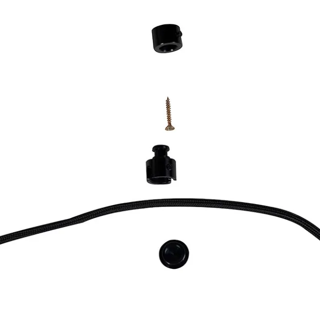 QAZQA Industrielle Hängelampe schwarz 3-flammig - Cava