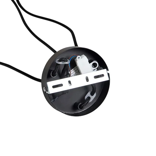 QAZQA Industrielle Hängelampe schwarz 3-flammig - Cava