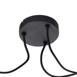 QAZQA Industrielle Hängelampe schwarz 3-flammig - Cava