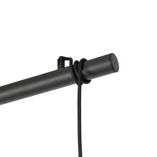 QAZQA Industrielle Hängelampe schwarz 3-flammig - Flor