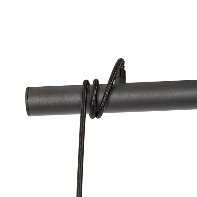 QAZQA Industrielle Hängelampe schwarz 3-flammig - Flor