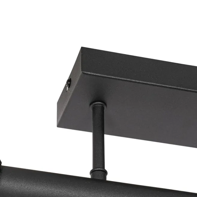 QAZQA Industrielle Hängelampe schwarz 3-flammig - Flor