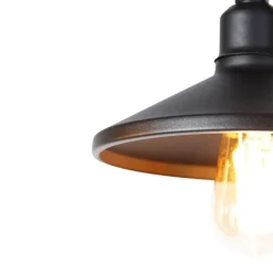 QAZQA Industrielle Hängeleuchte Schwarz 4-flammig - Laser