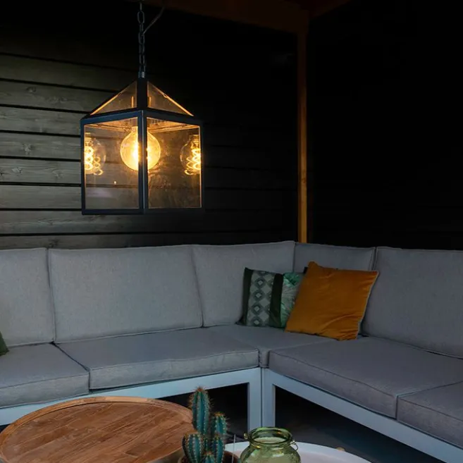 QAZQA Industrielle Outdoor Hängelampe schwarz - Amsterdam