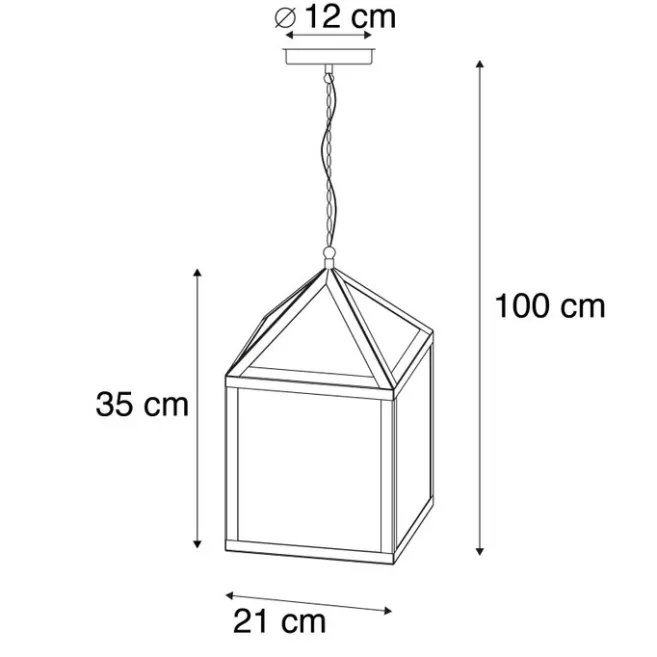 QAZQA Industrielle Outdoor Hängelampe schwarz - Amsterdam