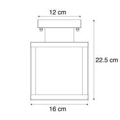 QAZQA Industrielle Outdoor-Deckenleuchte schwarz 1-flammig - Rotterdam