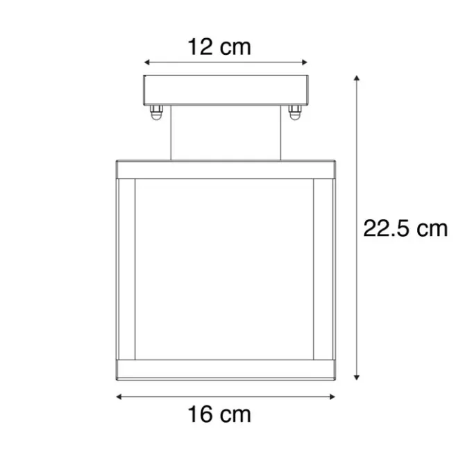 QAZQA Industrielle Outdoor-Deckenleuchte schwarz 1-flammig - Rotterdam