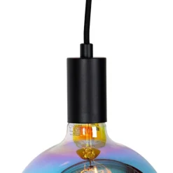 QAZQA Industrielle Pendelleuchte schwarz inkl. LED G170 dimmbar - Facil