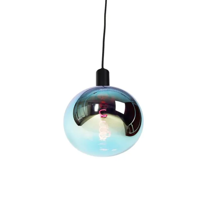 QAZQA Industrielle Pendelleuchte schwarz inkl. dimmbarer G220 LED - Facil