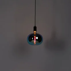 QAZQA Industrielle Pendelleuchte schwarz inkl. dimmbarer G220 LED - Facil