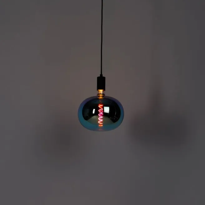 QAZQA Industrielle Pendelleuchte schwarz inkl. dimmbarer G220 LED - Facil