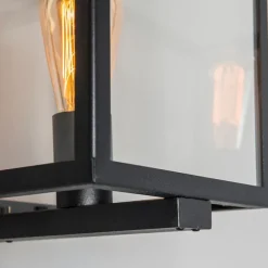 QAZQA Industrielle quadratische Außenwandleuchte schwarz IP23 - Rotterdam