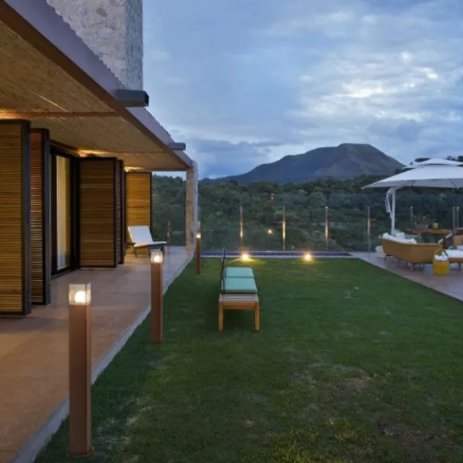 QAZQA Industrielle Steh-Außenleuchte 70 cm rostbraun IP44 - Dänemark