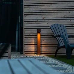 QAZQA Industrielle stehende Außenlampe rostbraun 65 cm IP44 - Baleno