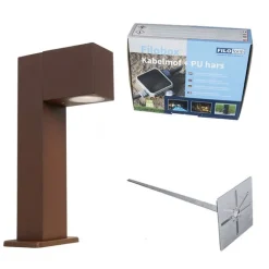 QAZQA Industrielle stehende Außenlampe rostbraun 30 cm IP44 - Baleno