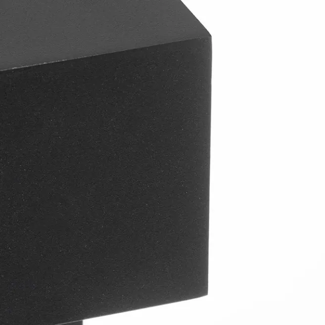 QAZQA Industrielle stehende Außenlampe schwarz 35 cm IP44 - Baleno