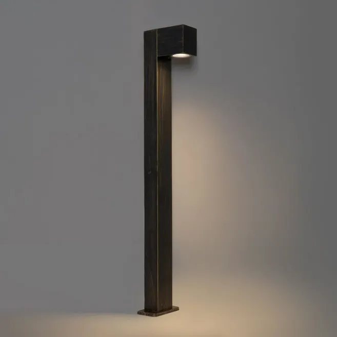 QAZQA Industrielle Stehleuchte für den Außenbereich Antikgold 80 cm IP44 - Baleno