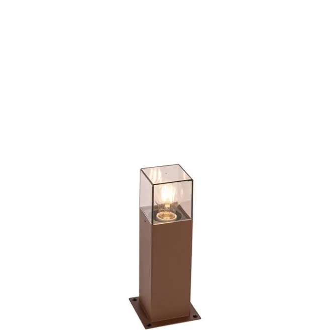 QAZQA Industrielle Stehleuchte für den Außenbereich, rostbraun, 30 cm, IP44 – Dänemark