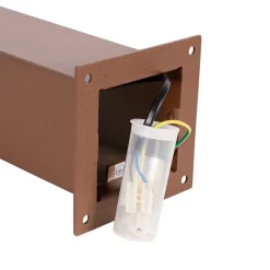 QAZQA Industrielle Stehleuchte für den Außenbereich, rostbraun, 30 cm, IP44 – Dänemark