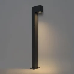 QAZQA Industrielle Stehleuchte für den Außenbereich schwarz 80 cm IP44 - Baleno