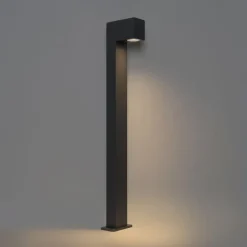 QAZQA Industrielle Stehleuchte für den Außenbereich Dunkelgrau 80 cm IP44 - Baleno