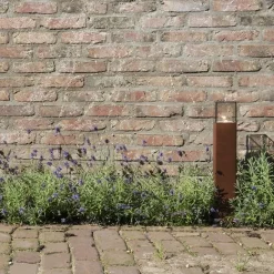 QAZQA Industrielle Stehleuchte für den Außenbereich, rostbraun, 50 cm, IP44 – Dänemark