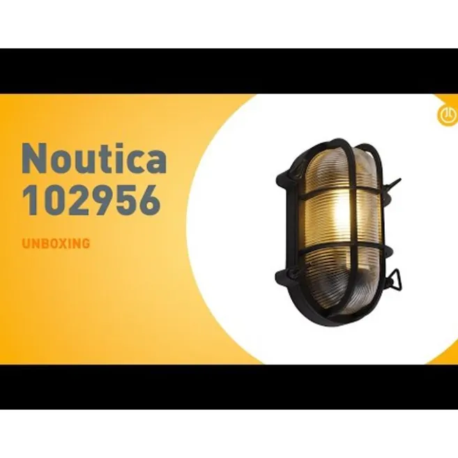 QAZQA Industrielle Wand- und Deckenleuchte schwarz oval IP44 - Noutica