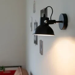 QAZQA Industrielle Wand- und Deckenleuchte schwarz kippbar - Guida