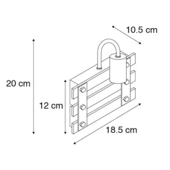 QAZQA Industrielle Wandlampe braun mit Holz - Paleta Mai