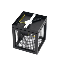 QAZQA Industrielle Wandlampe schwarz - Cage Mesh