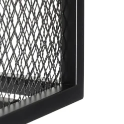 QAZQA Industrielle Wandlampe schwarz - Cage Mesh
