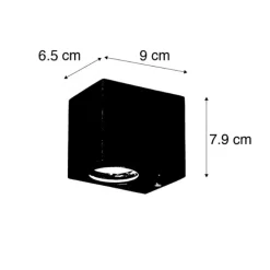 QAZQA Industrielle Wandleuchte rostbraun IP44 - Baleno I.