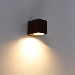 QAZQA Industrielle Wandleuchte rostbraun IP44 - Baleno I.