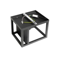 QAZQA Industrielle Wandleuchte schwarz mit Gestell - Cage Rack