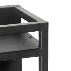 QAZQA Industrielle Wandleuchte schwarz mit Gestell - Cage Rack