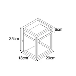 QAZQA Industrielle Wandleuchte schwarz mit Gestell - Cage Rack