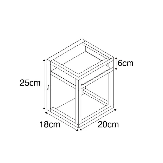QAZQA Industrielle Wandleuchte schwarz mit Gestell - Cage Rack