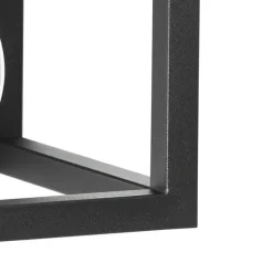 QAZQA Industrielle Wandleuchte schwarz mit Gestell - Cage Rack