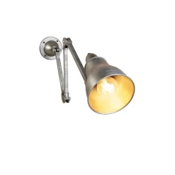 QAZQA Industrielle Wandleuchte grau verstellbar - Mersey