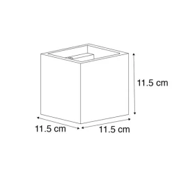 QAZQA Industrielle Wandleuchte Beton mit Lichteffekt - Box