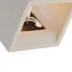 QAZQA Industrielle Wandleuchte Beton mit Lichteffekt - Box