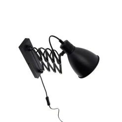 QAZQA Industrielle Wandleuchte schwarz verstellbar - Merle