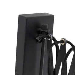 QAZQA Industrielle Wandleuchte schwarz verstellbar - Merle