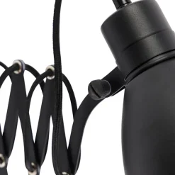 QAZQA Industrielle Wandleuchte schwarz verstellbar - Merle