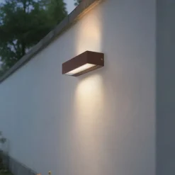 QAZQA Industrielle Wandleuchte rostbraun inkl. LED IP65 - Steph